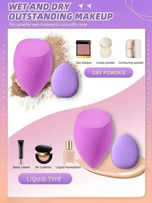 Professional 12pcs Makeup Puff & Blending Sponge Set