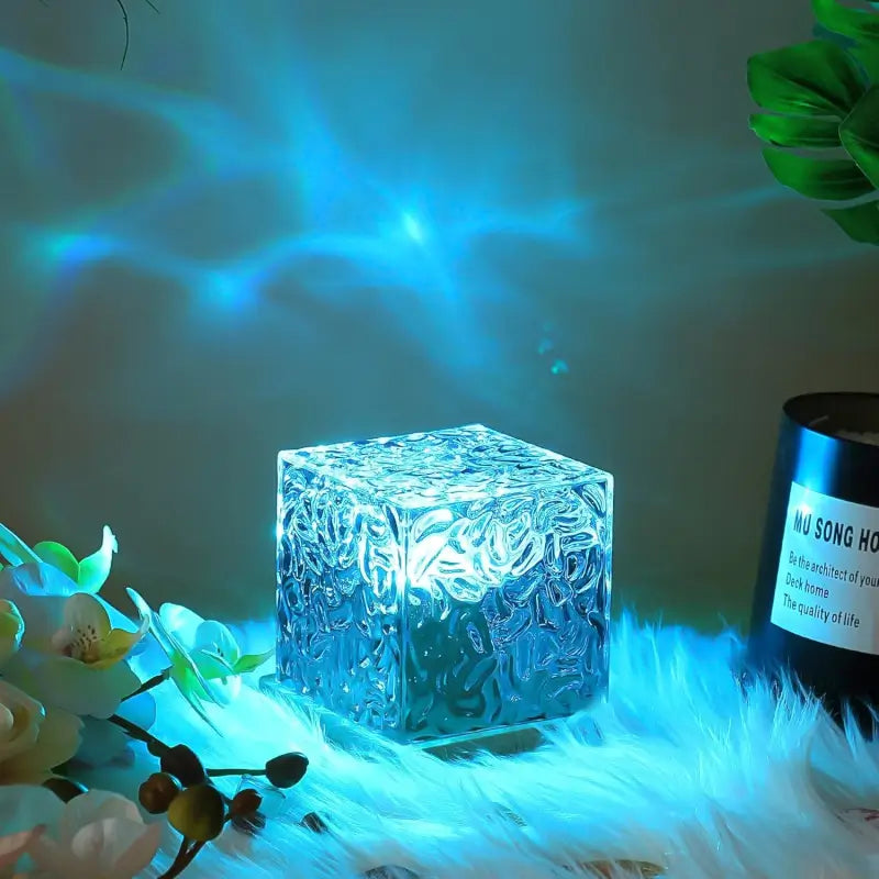 Dynamic Rotating Water Ripple Night Light